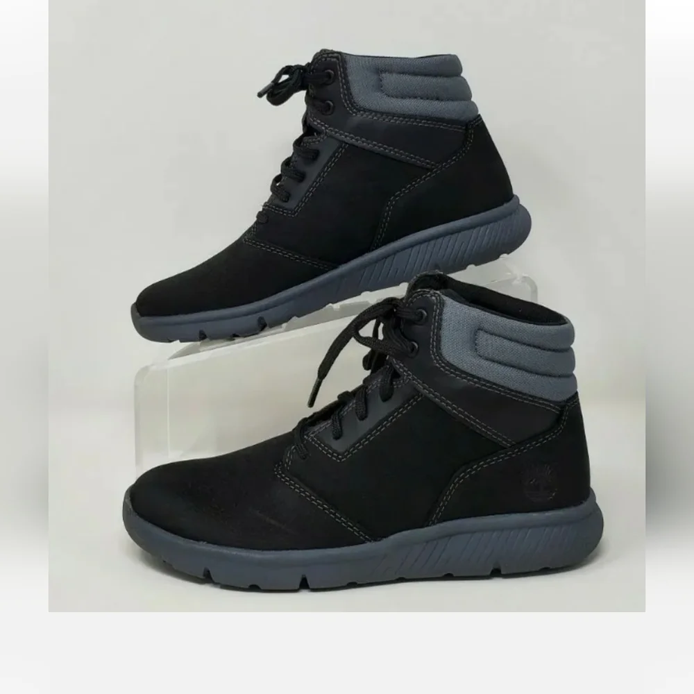 Timberland Boltero Mid Sneaker Boots Black Gray TB 0A26PT 001 Youth Size 2.5 New